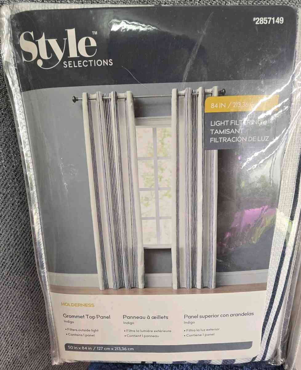 Holderness Light Filtering Curtains Panel Set 4  84 x 54