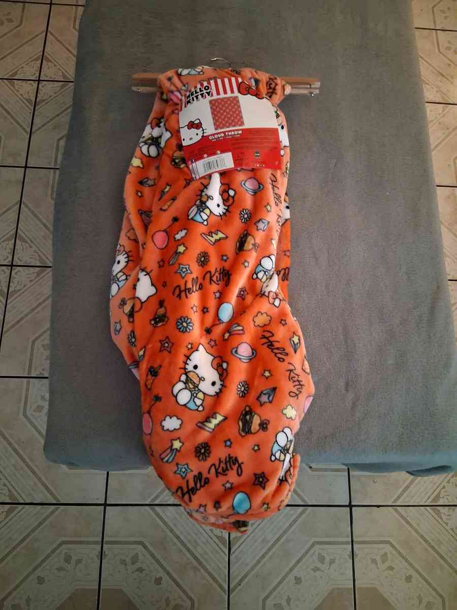 Hello Kitty Bed Blanket with Plush Toy Bag