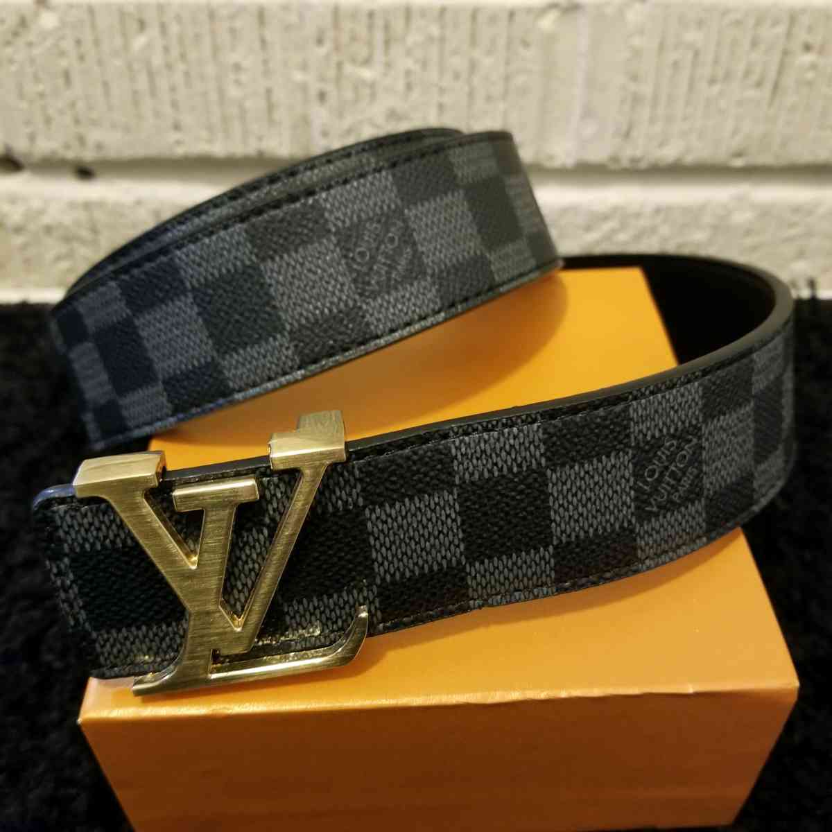 Designer LV Belt Black
