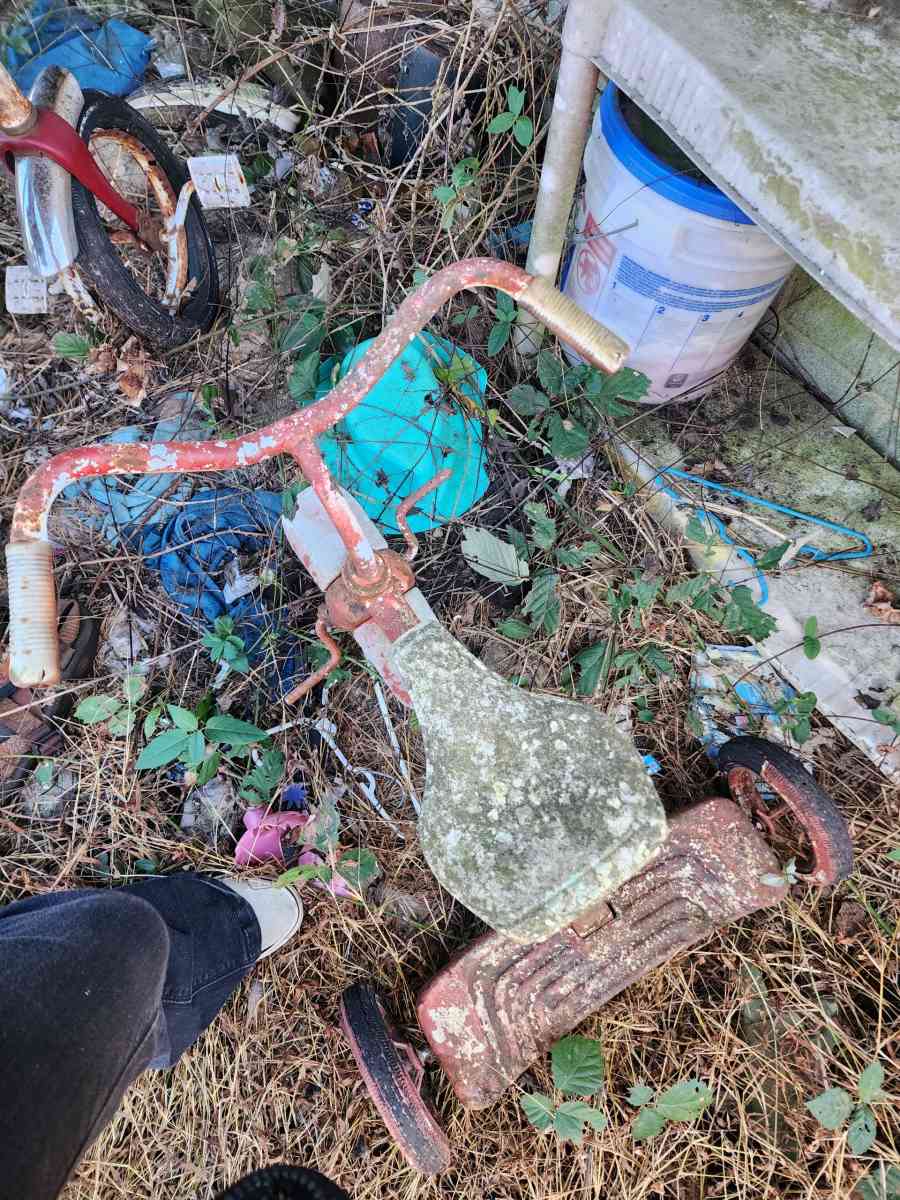 2 antique tricycles all metal