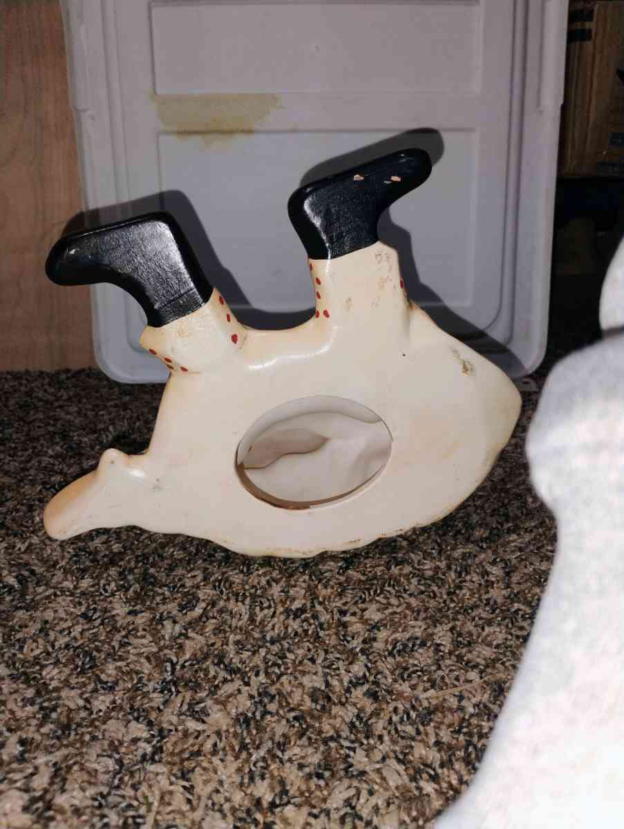 1970s hand painted ceramic statue of raggedy ann