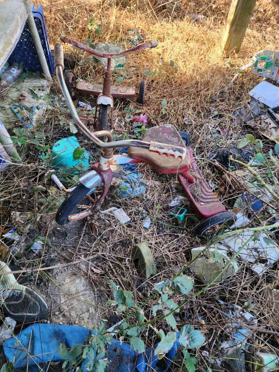 2 antique tricycles all metal