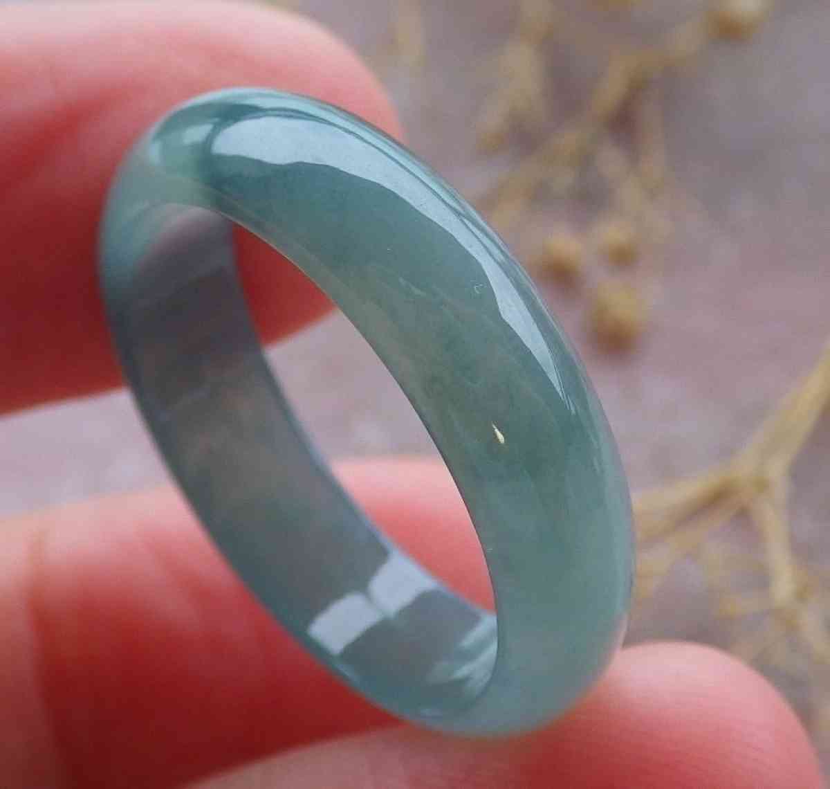 Certificate Jadeite jade  Burmese Ring Round Circle Size 975