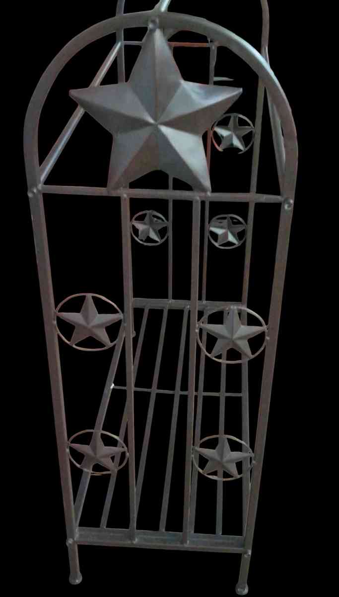 Rustic Metal Quilt Rack 3Tier Display Stand Western Star Tex