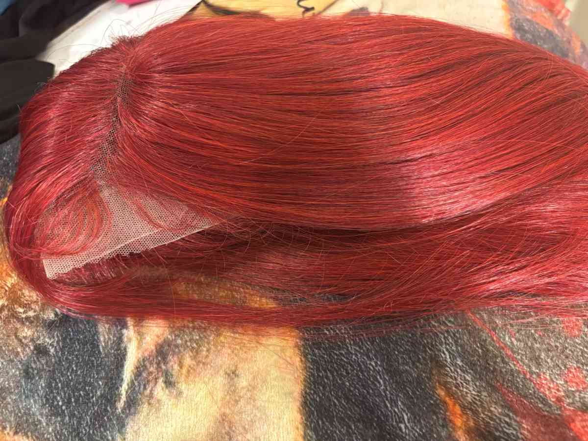 Red lace frontal wig
