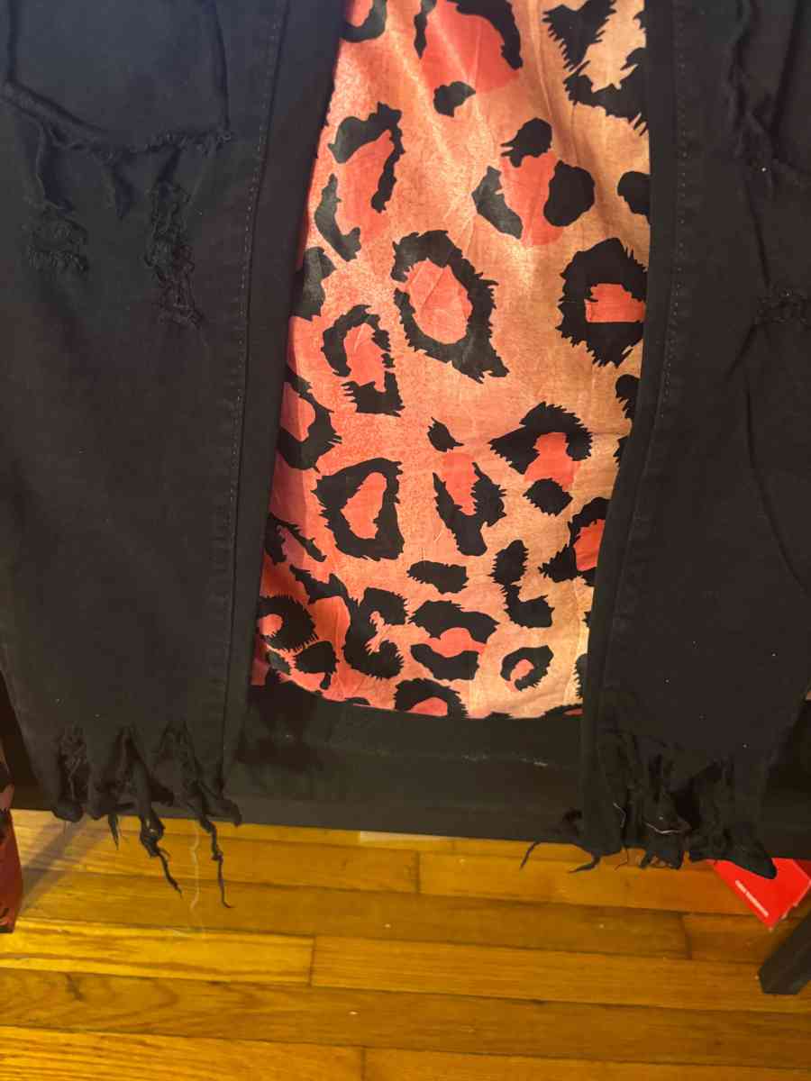 brand new black cut jeans