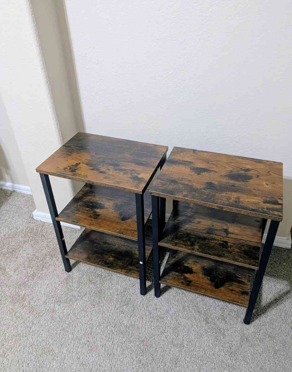 Wooden Top End Tables Set Of 2