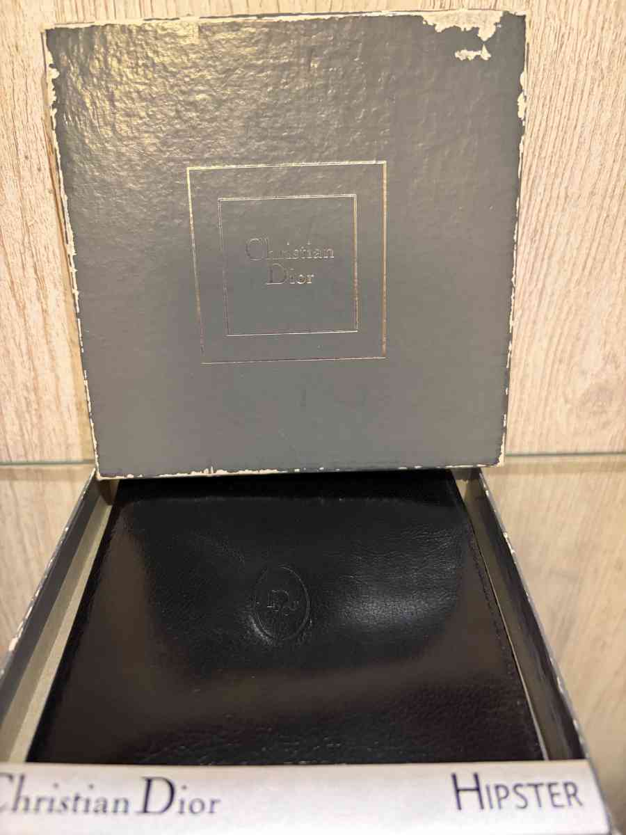 Vintage Christian Dior black bifold wallet