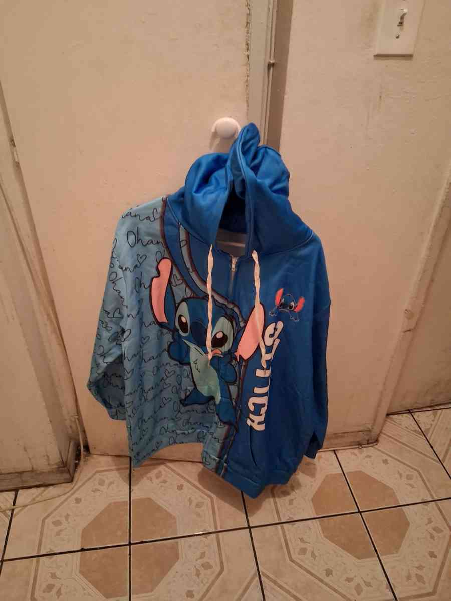 Disney Stitch Zipper Hoodie Sweatshirt Size XXL for Women