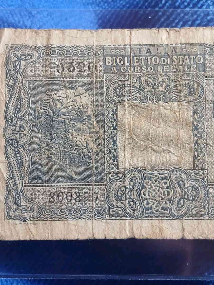 1944 10 Lire banknote from Italy