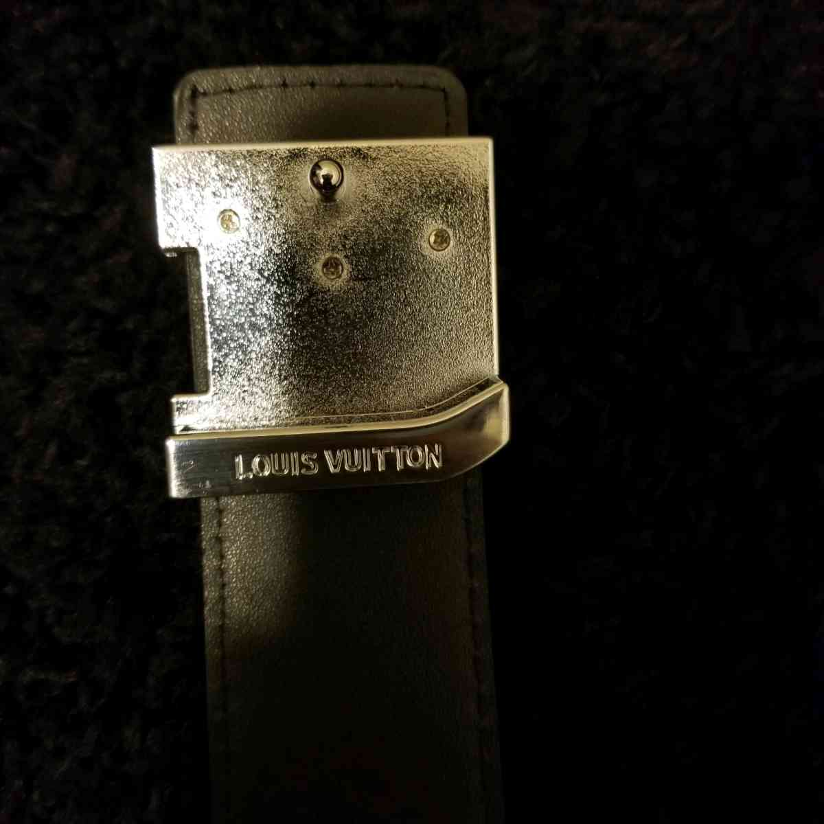 LV Belt with Silver Buckle