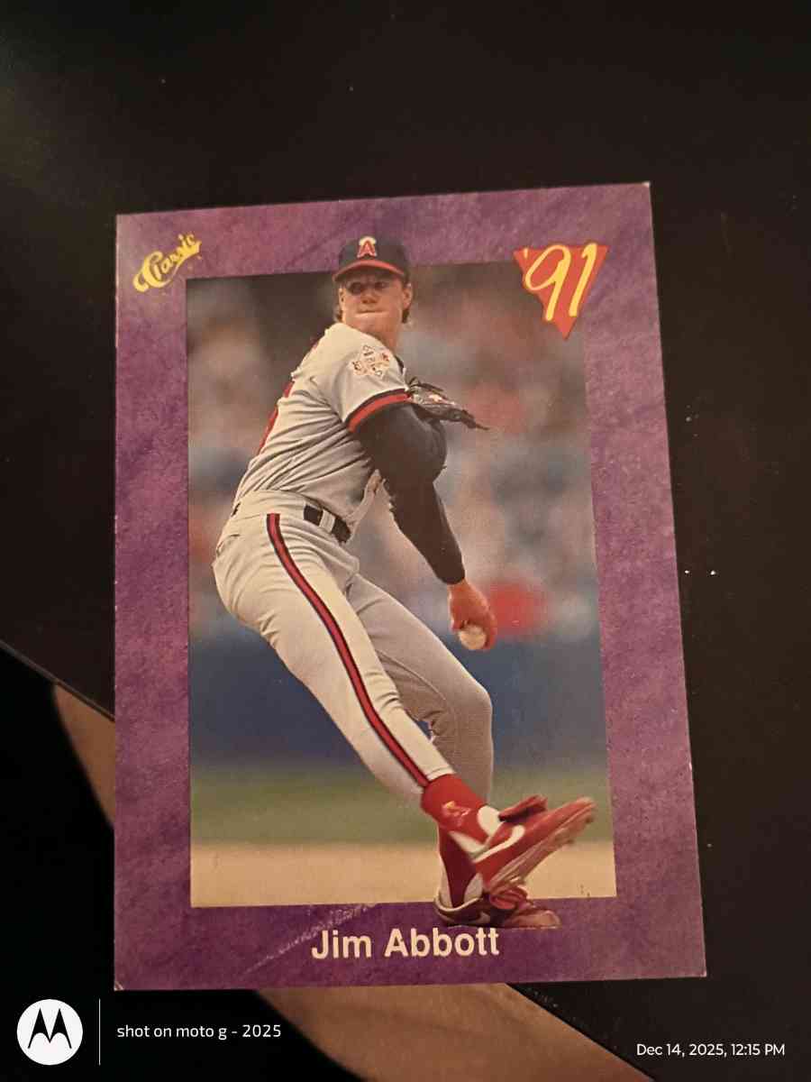 Jim Abbott Baseball Card