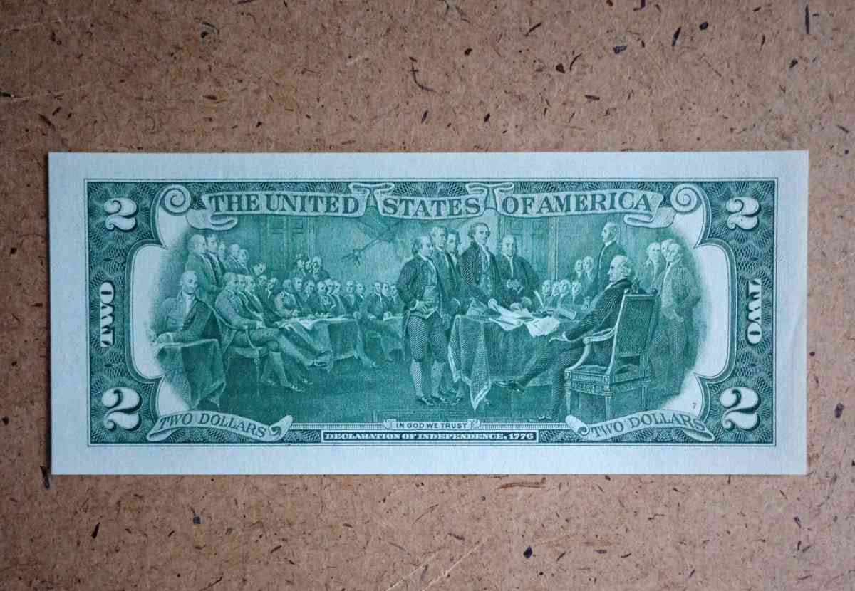 Donald Trump Colored Uncirculated Legal Tender 2dollar bill