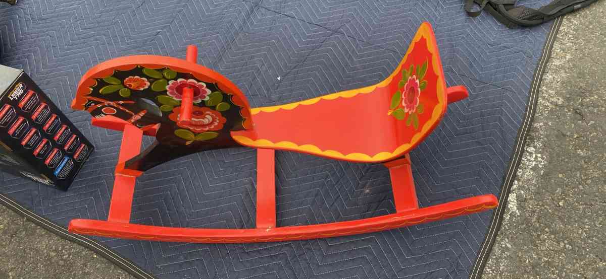 toddler wooden rocking horse