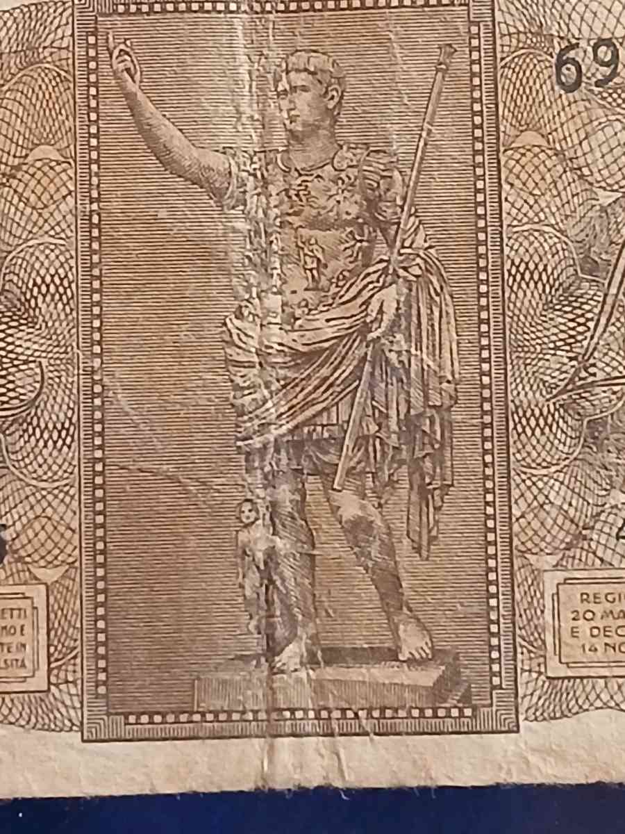 1939 Italian 1 Lira banknote