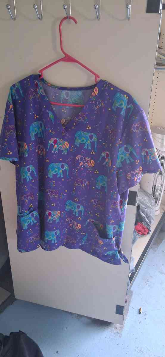 elephant scrub top