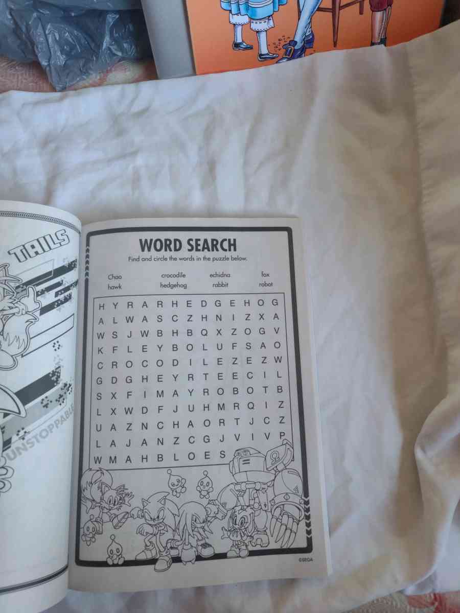 Sonic and Hedgehog activity and coloring book