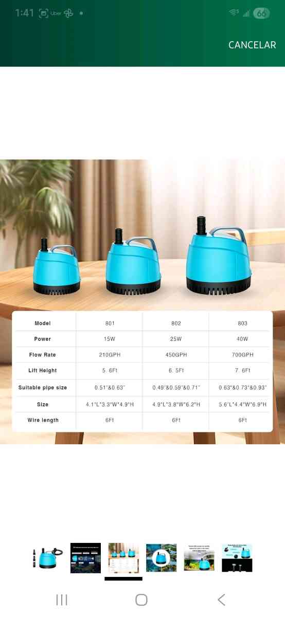 Bomba de agua sumergible