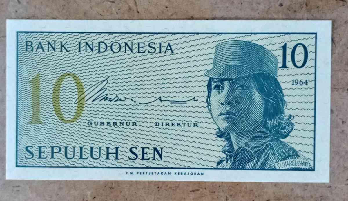 10 Sen Banknote from Indonesia