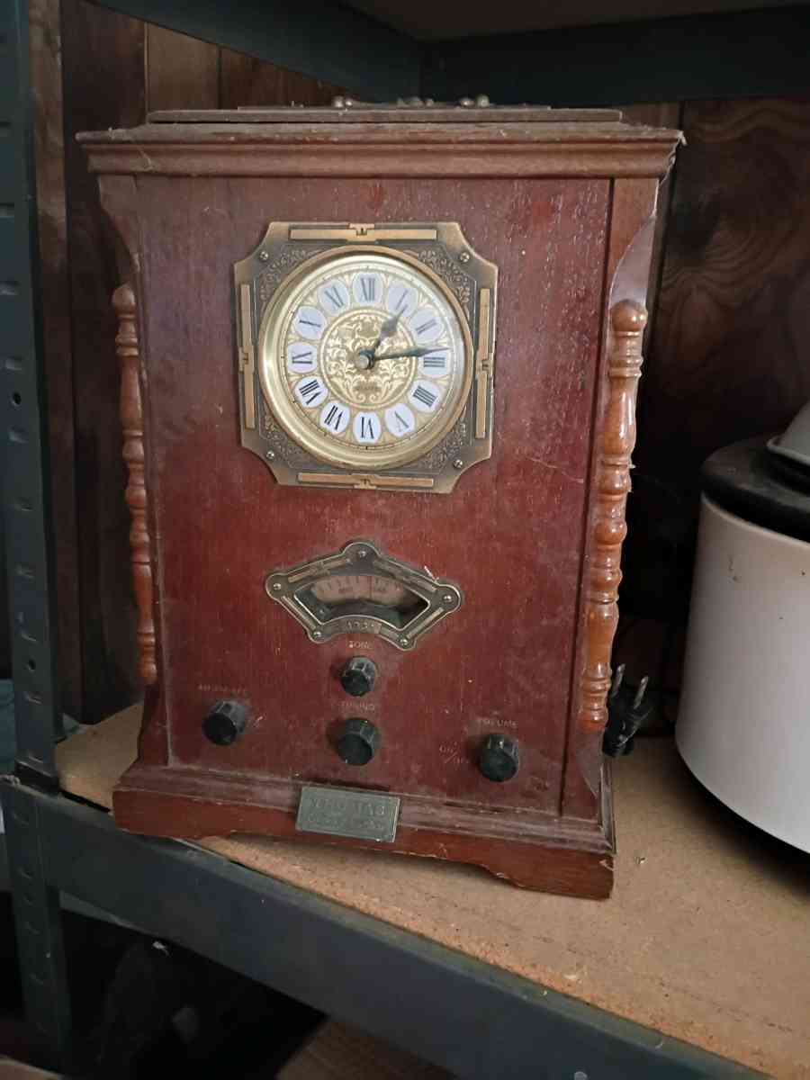 Antique Clock And Radio