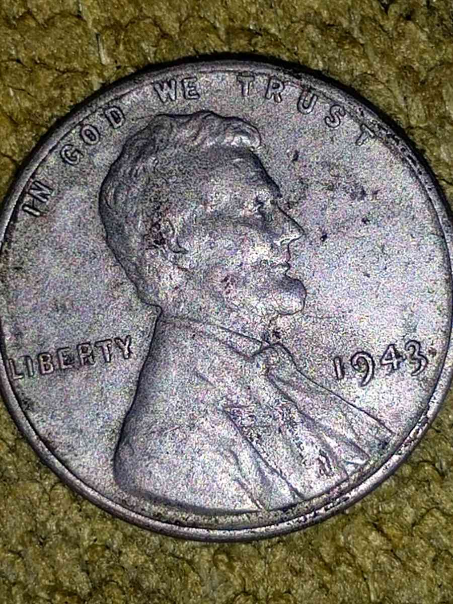 1943 STEEL PENNY NO MINT MARK