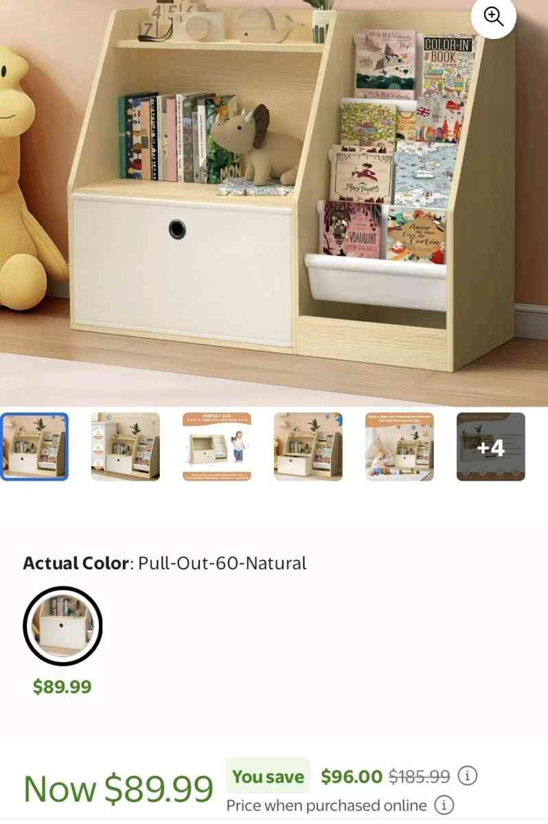 Toddler bookshelf  Toy Storage