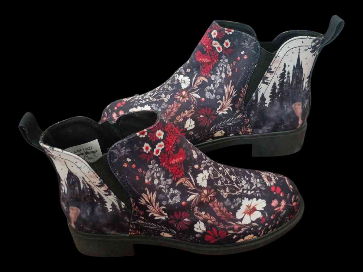 Rogue and Wolf Dark Fairytale Classic Gothic Ankle Boots Sz8