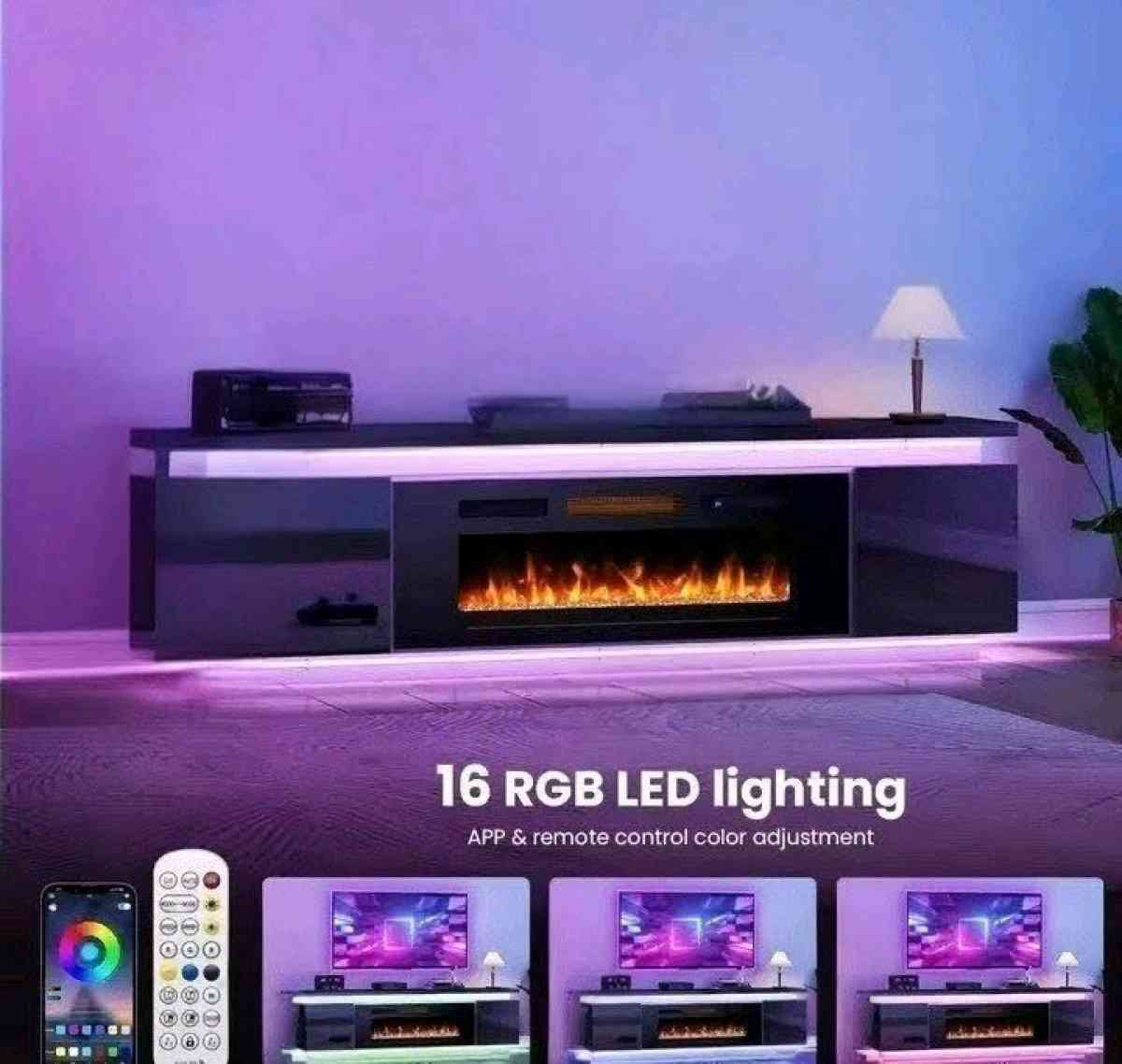 fireplace TV stand new