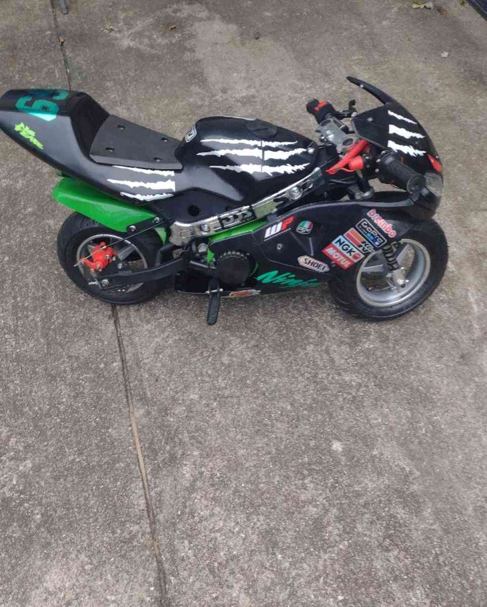 49cc 2 stroke gas pocket bike mini motorcycle 30 mph