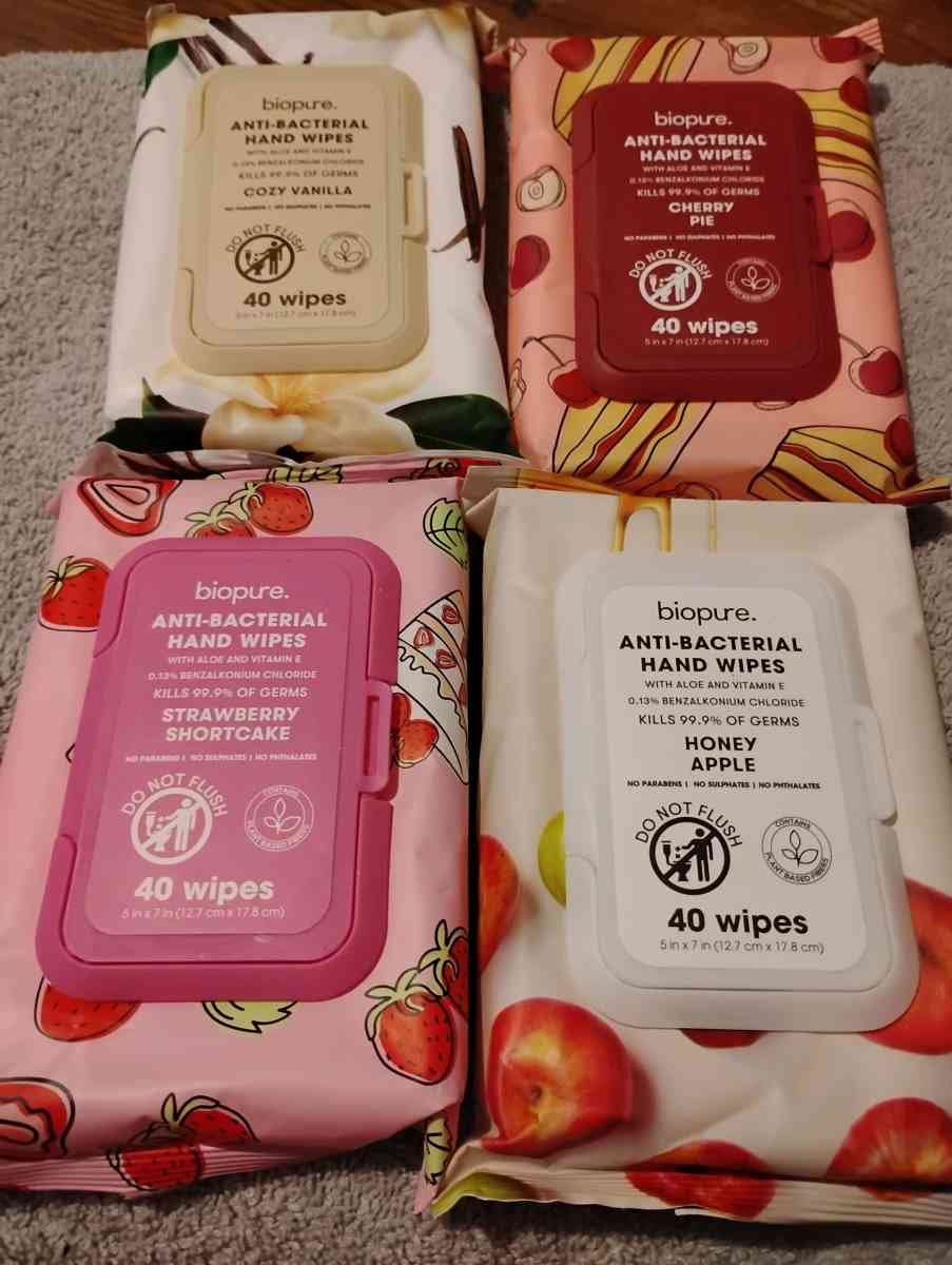 biopure 40 wipes 4pk in essence 160 wipes different flavors