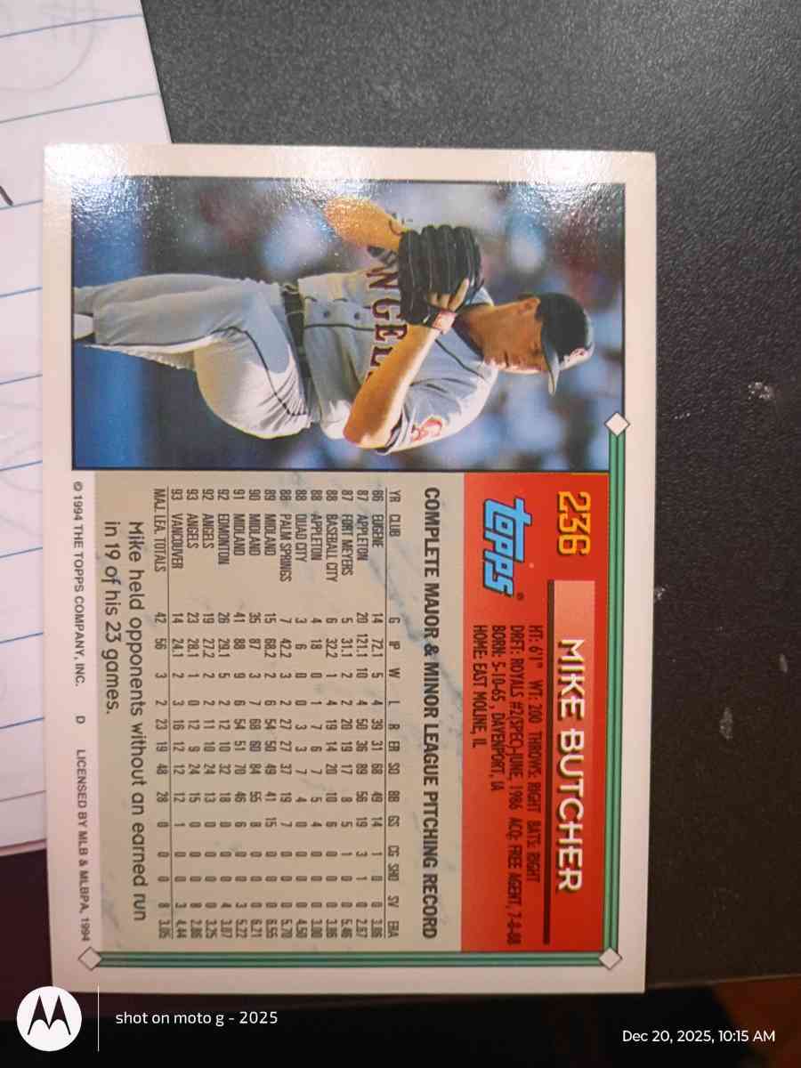 Mike Butcher card 236
