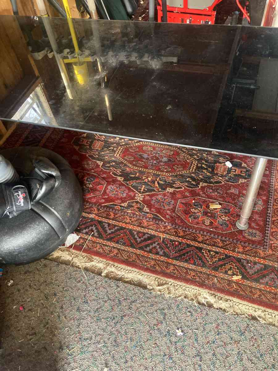 Black Glass Table