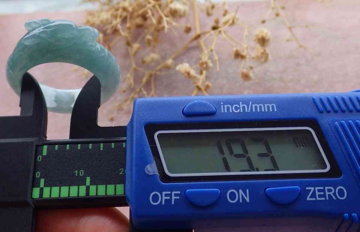 Certificate Jadeite jade Burmese Dragon Ring Size 9