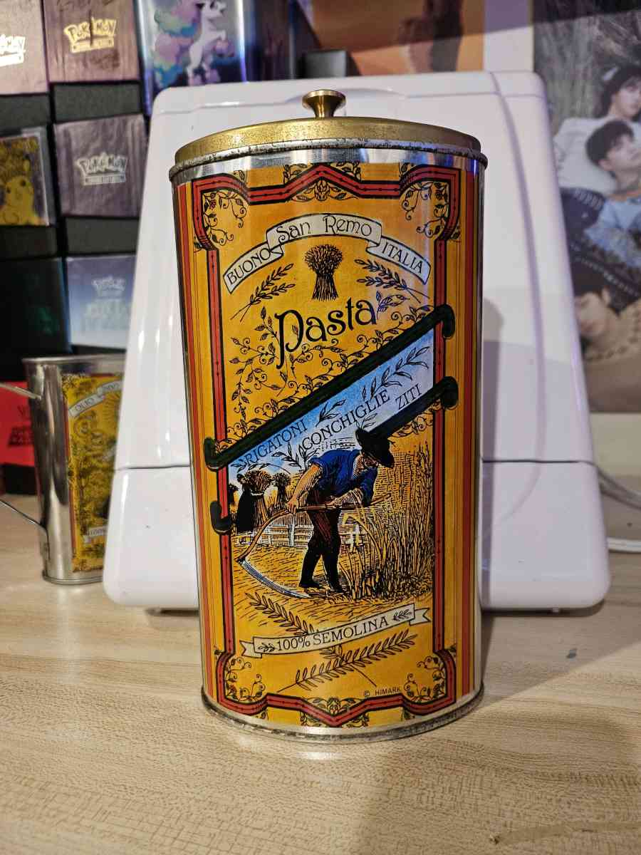 Vinrage San Remo Italy Himark Tin Set 4 Pieces Made In Italy