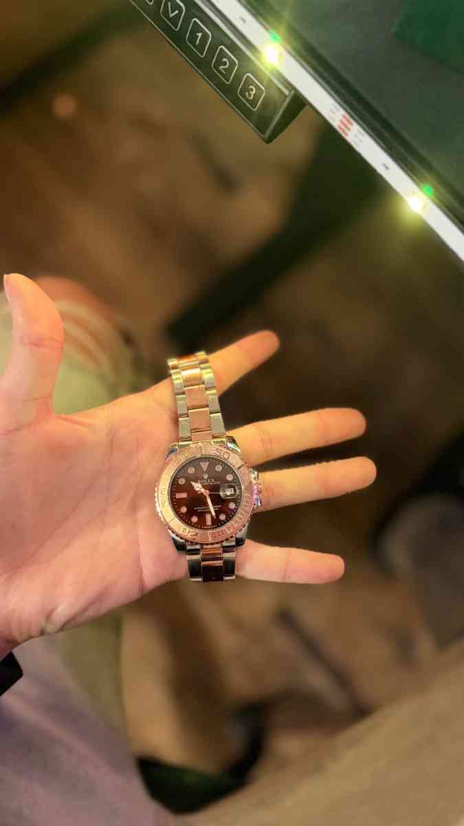 Rose Gold Watch Brown Dial