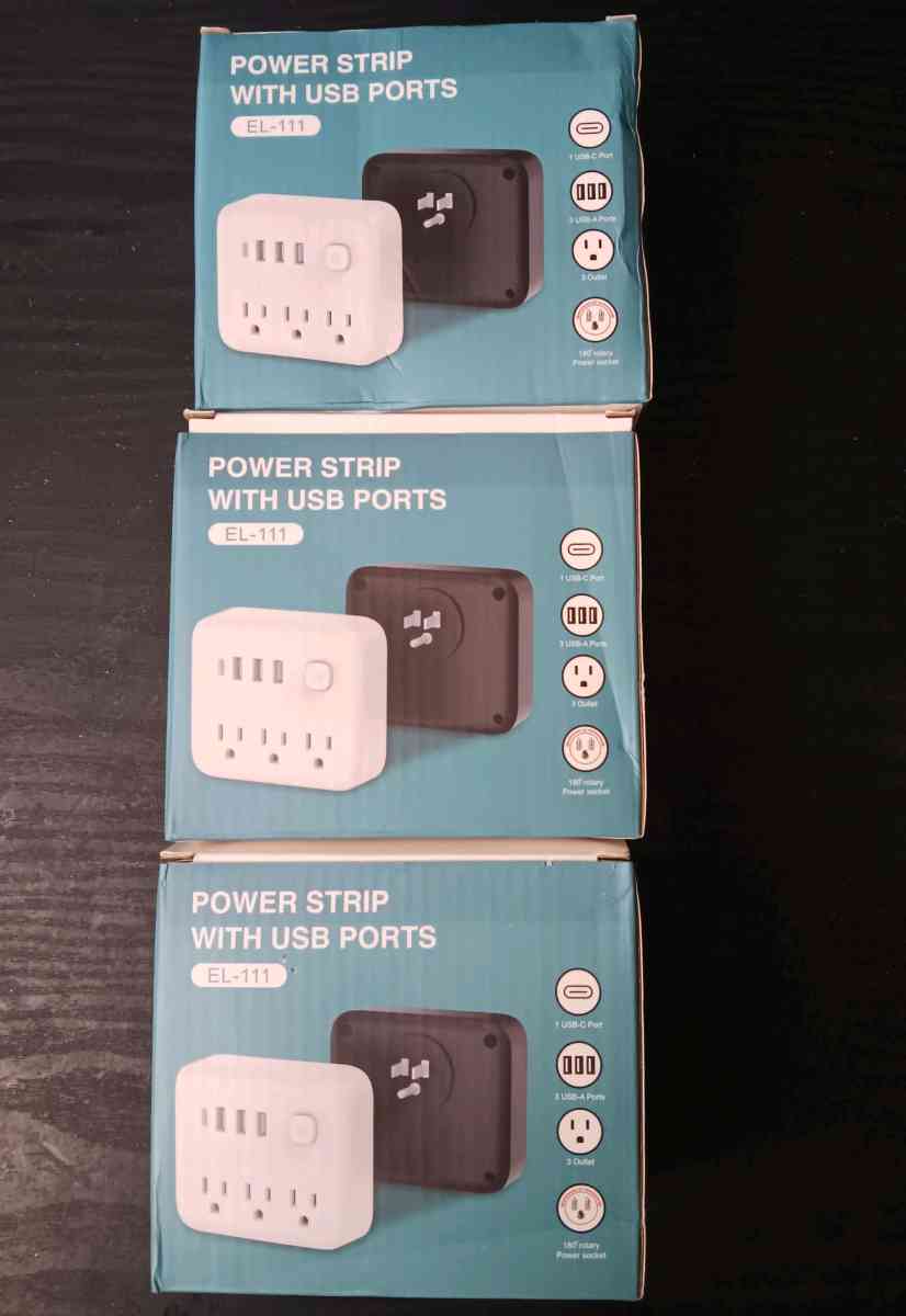 EL111 POWER WALL STRIP WITH USB PORTS
