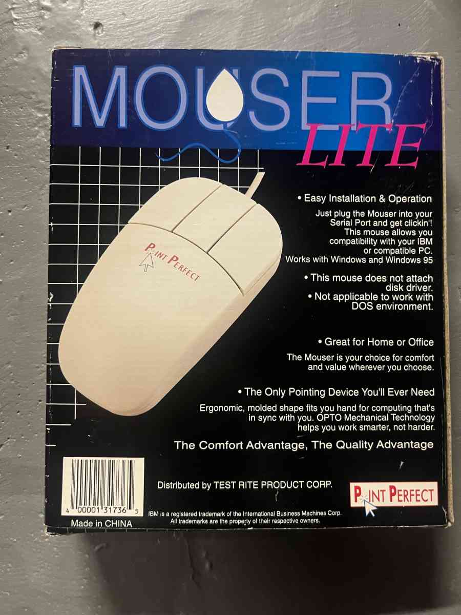 This is an open box 3 Button Serial MouseNever used comes fr