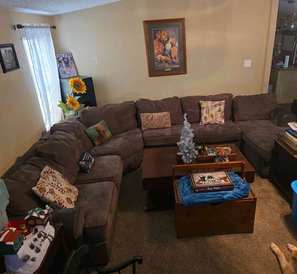 REDUCED SECTIONAL SOFA COUCH MICROFIBER