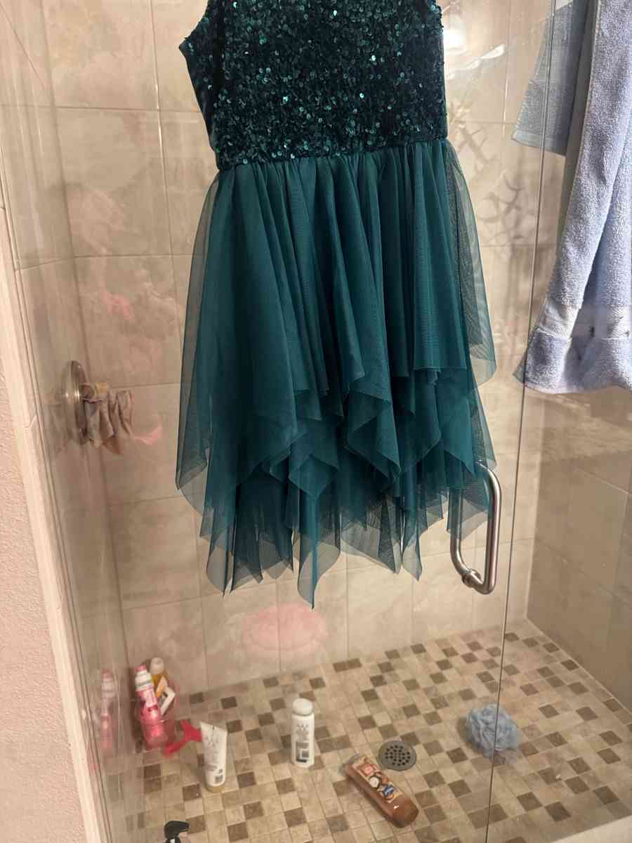 Green sequin dress