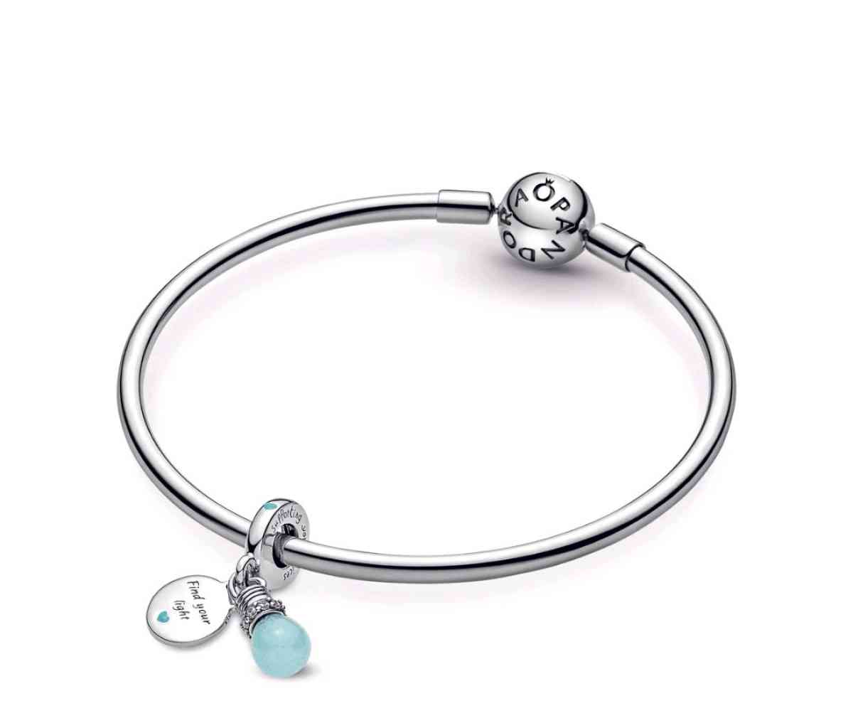 Glowinthedark Lightbulb Double Dangle Charm for Pandora brac