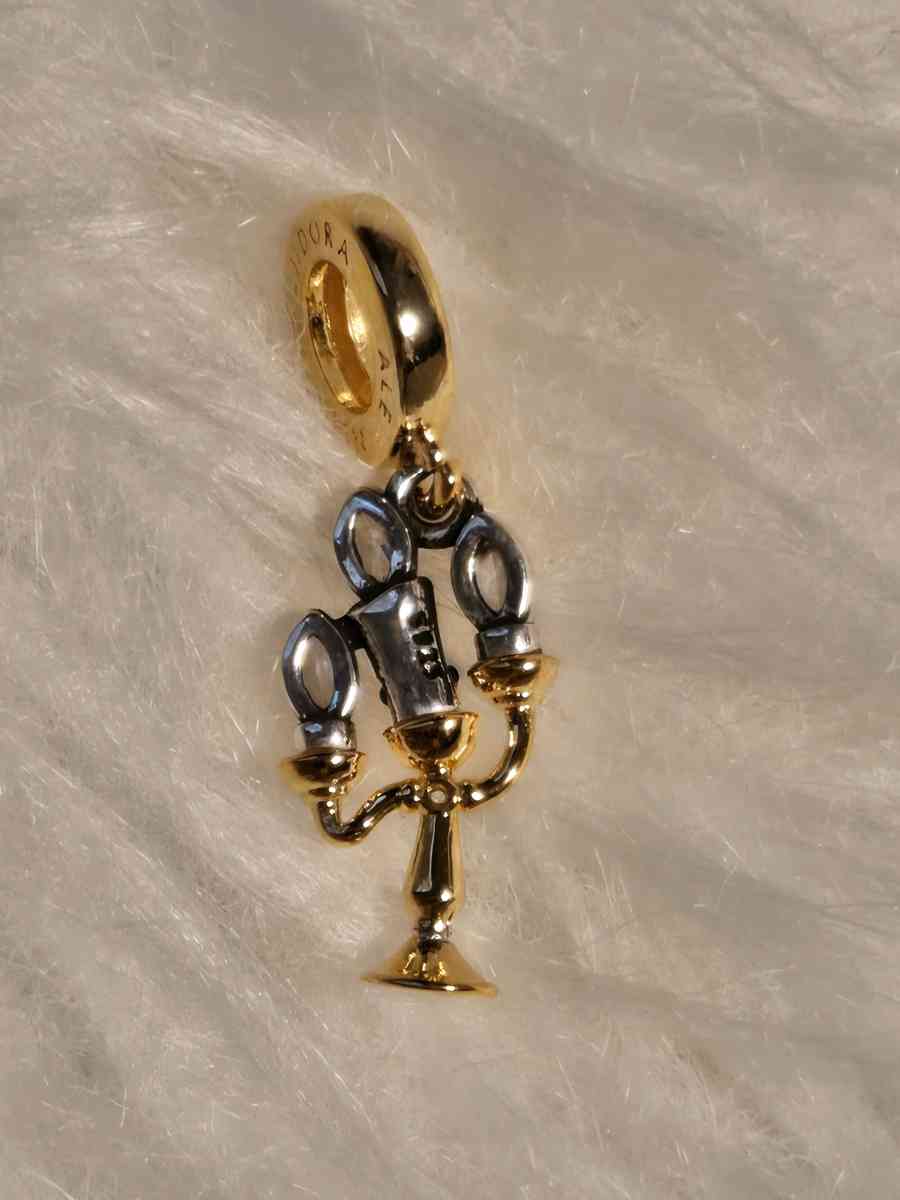 Disney Beauty and the Beast Lumiere Dangle Charm Sterling