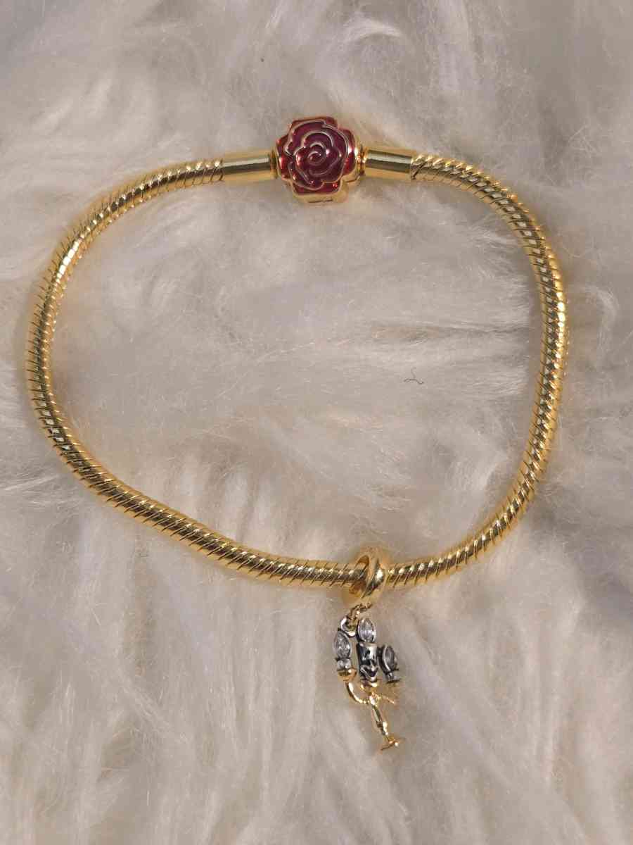 Disney Beauty and the Beast Lumiere Dangle Charm Sterling