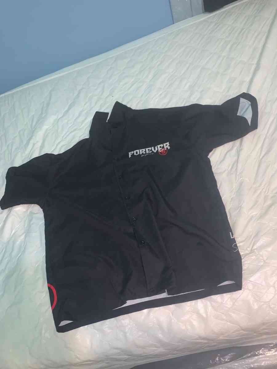 Forever designer button down graphic tee