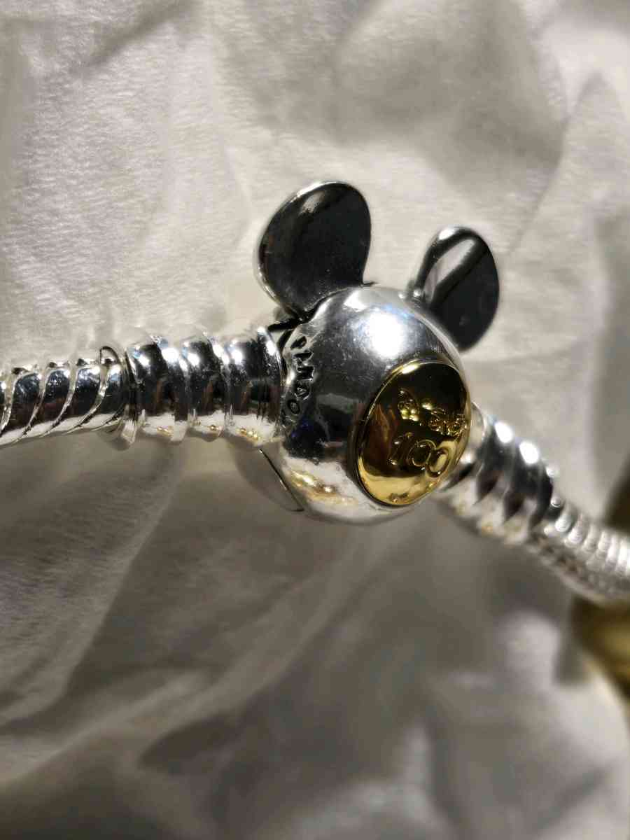 Pandora Disney Mickey 100th Anniversary Snake Chain Bracelet
