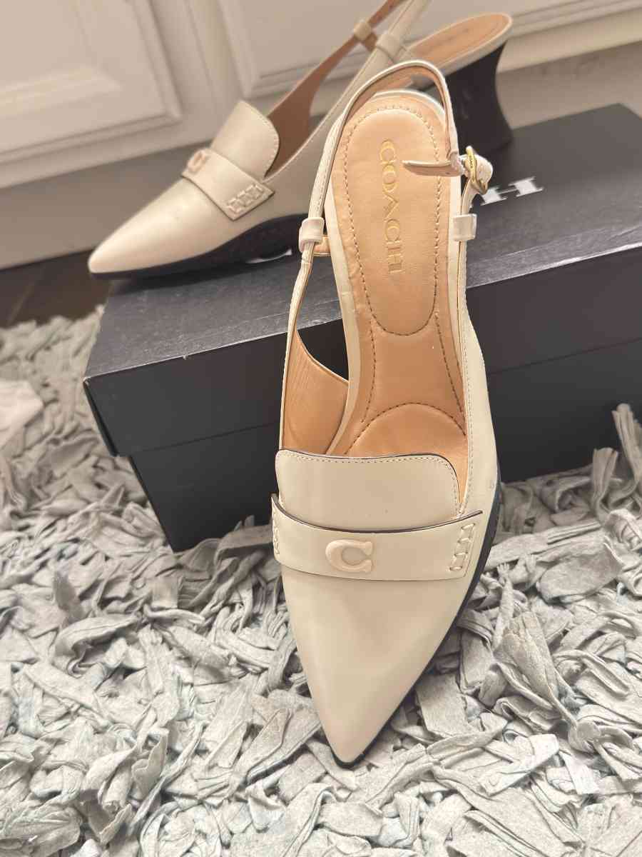 coach cream color shoes