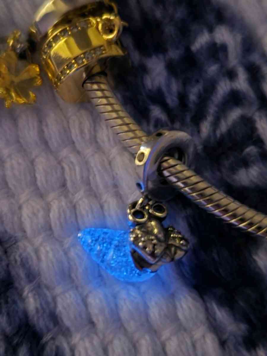 Glowinthedark Hermit Crab Dangle Charm for Pandora bracelet