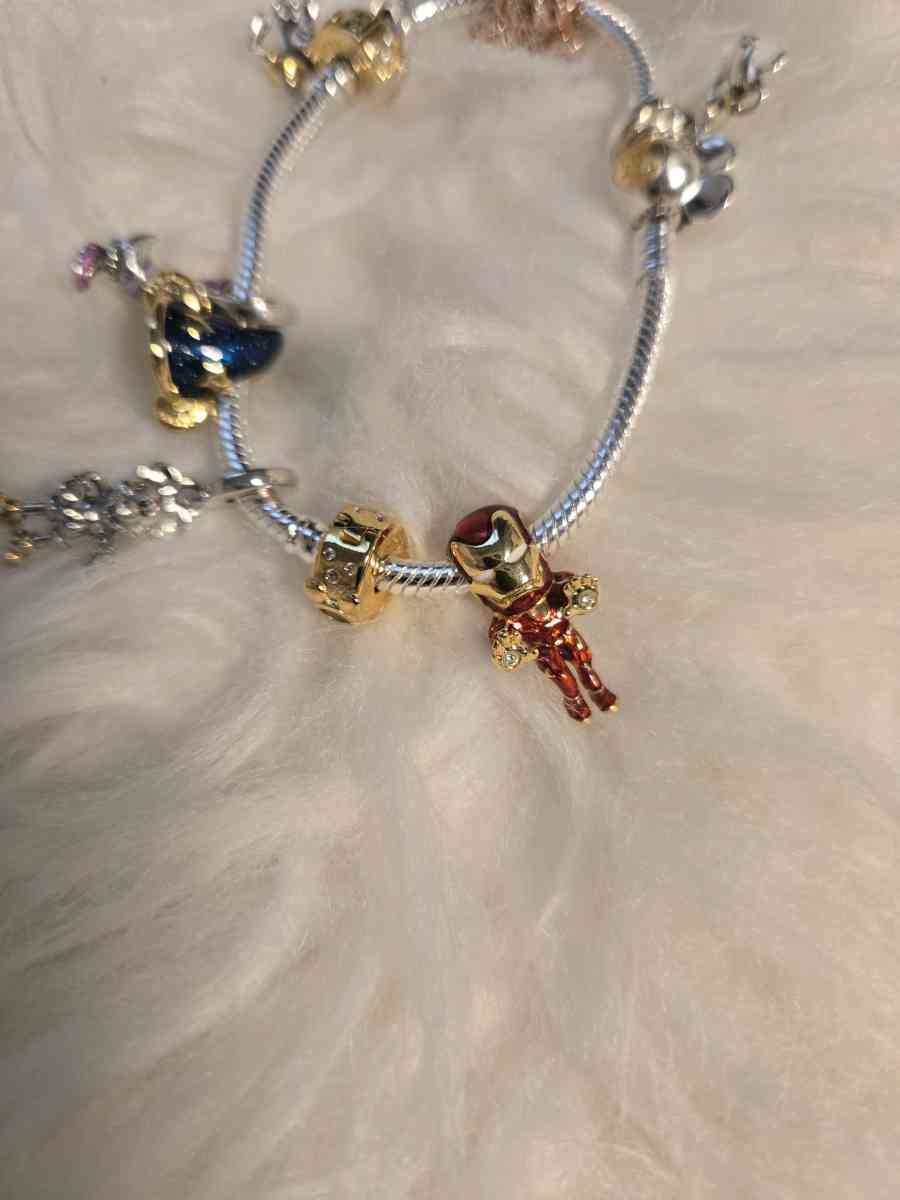 Marvel The Avengers Iron Man Charm 14k gold plating Pandora