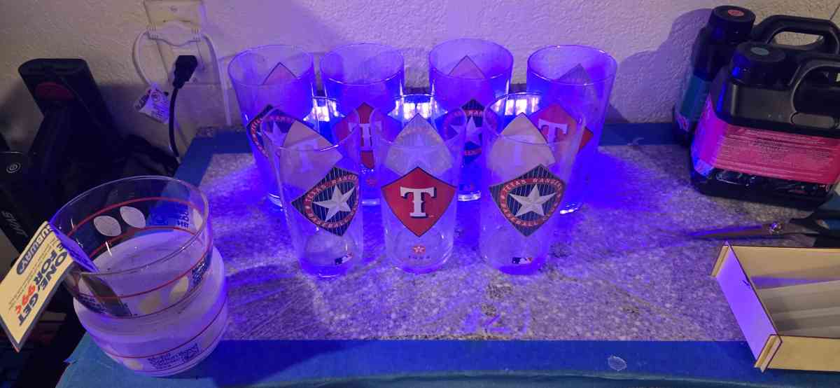 Texas Rangers 1993 glassware