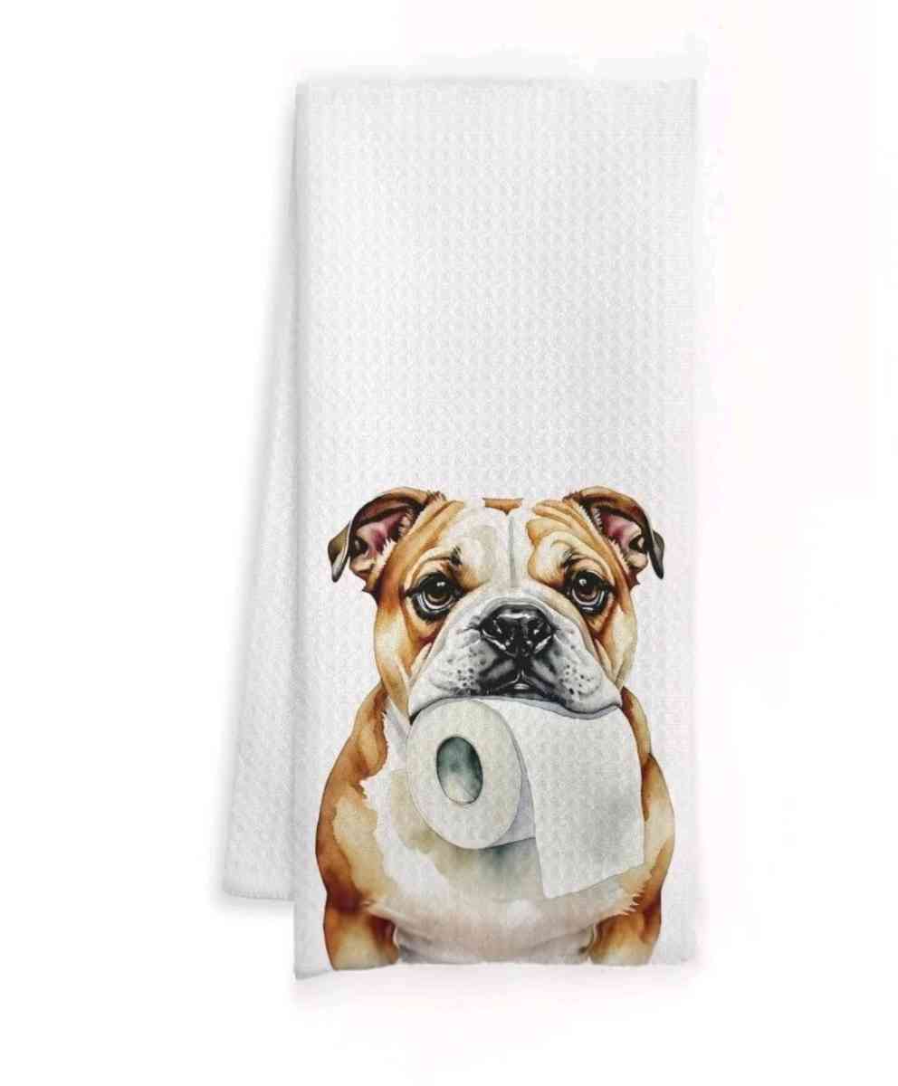 Bathroom Towel with Dog