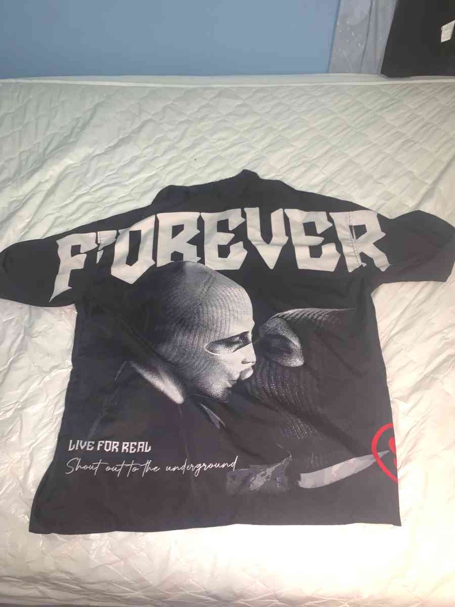 Forever designer button down graphic tee